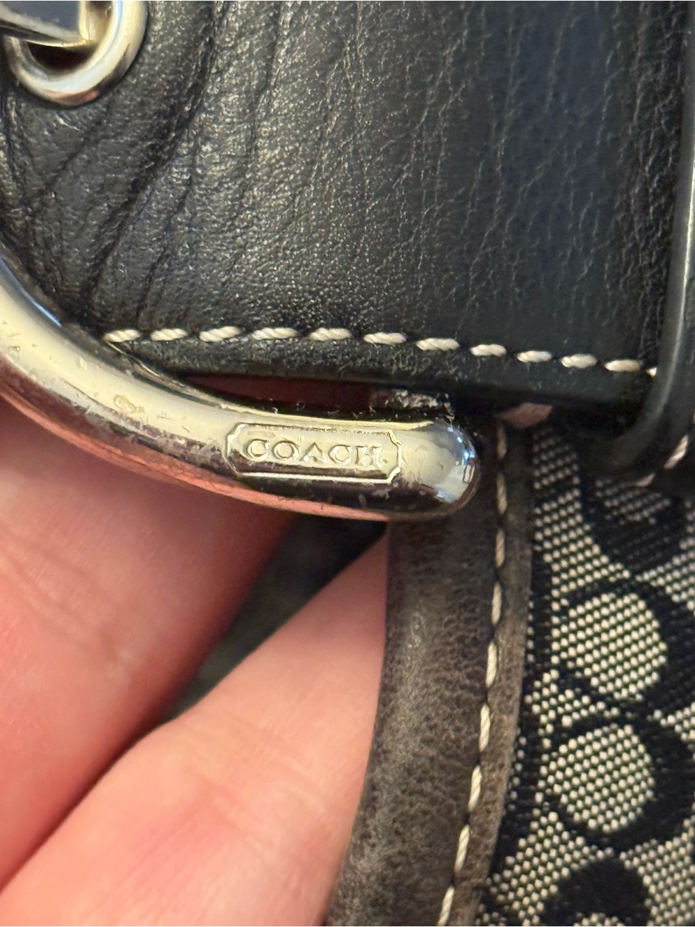 Coach Y2K hobo monogram tote bag Used! - Picture 13 of 14